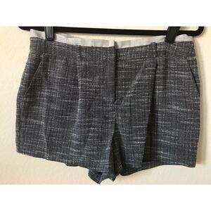 Forever 21 Gray Tweed Pleated Front Pockets Dress Women's Shorts Size M